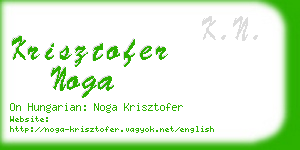 krisztofer noga business card